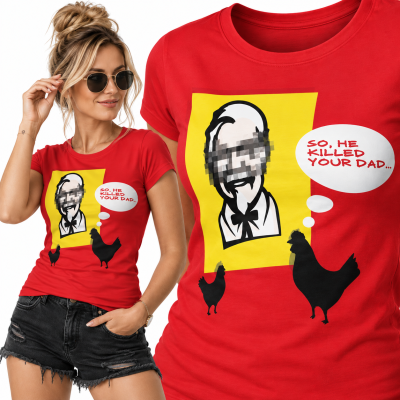 KOSZULKA ŚMIESZNA DAMSKA CHICKEN DEAD
